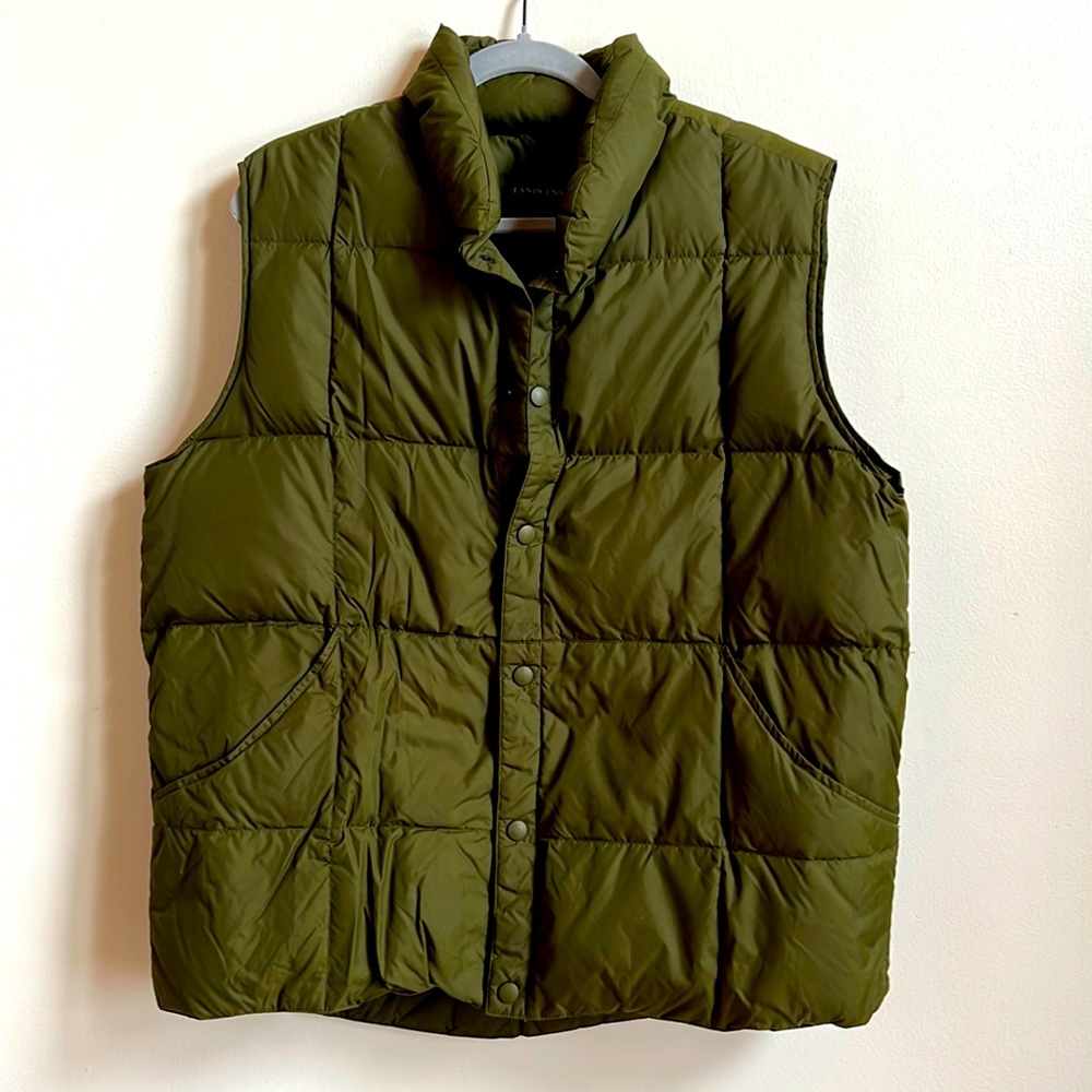 Lands End down puffer vest